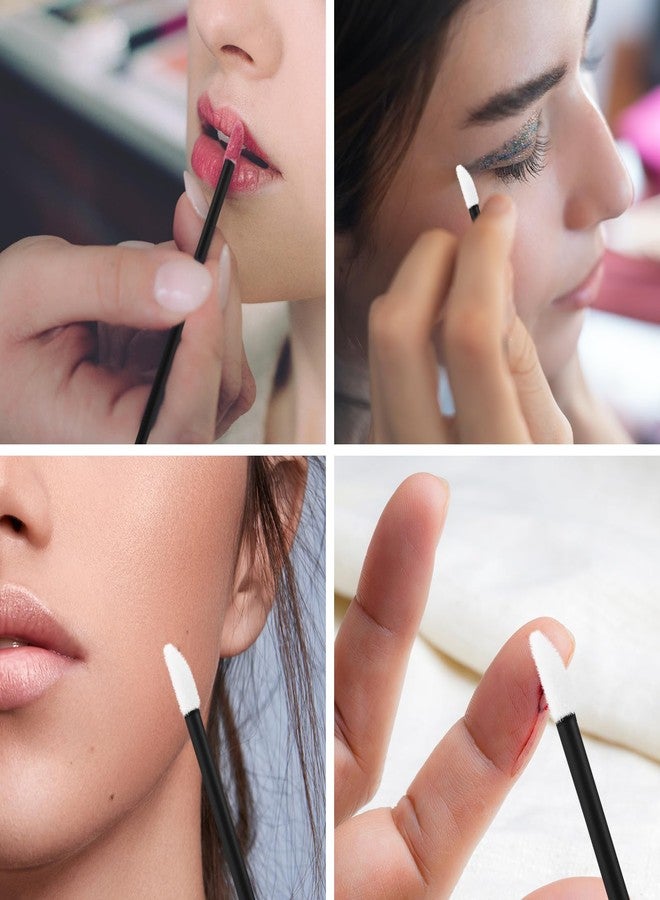Tbestmax 200 Pcs Lip Wands Applicators, Disposable Lipstick Lint Free Brush Makeup Gloss Wands, Makeup Applicator Beauty Tool Kits Black - Image 4